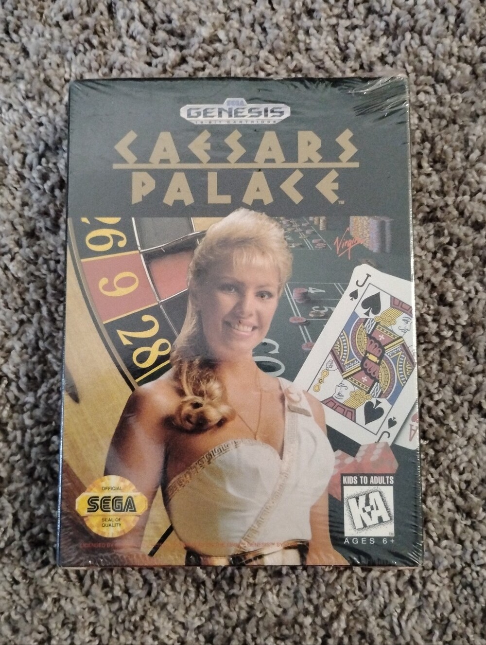 Brand New Factory Sealed Caesars Palace (Sega Genesis) - NIB Cardboard Box